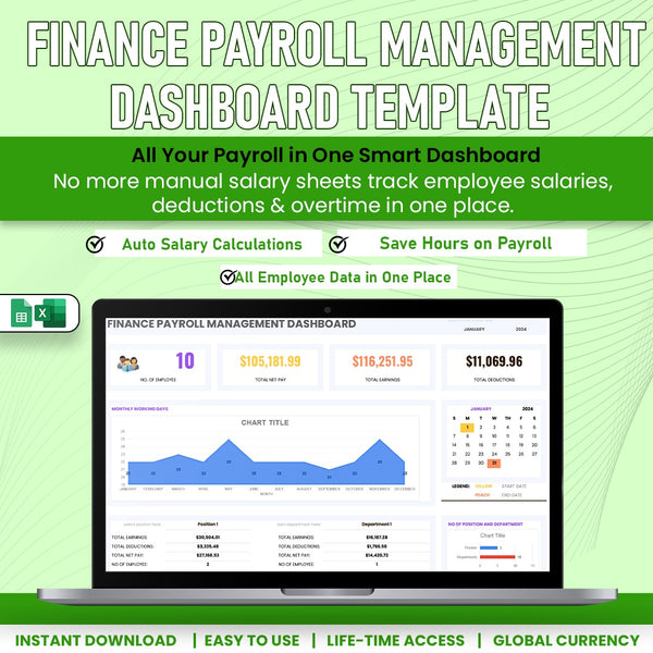 Finance Accounts Payable Dashboard Template