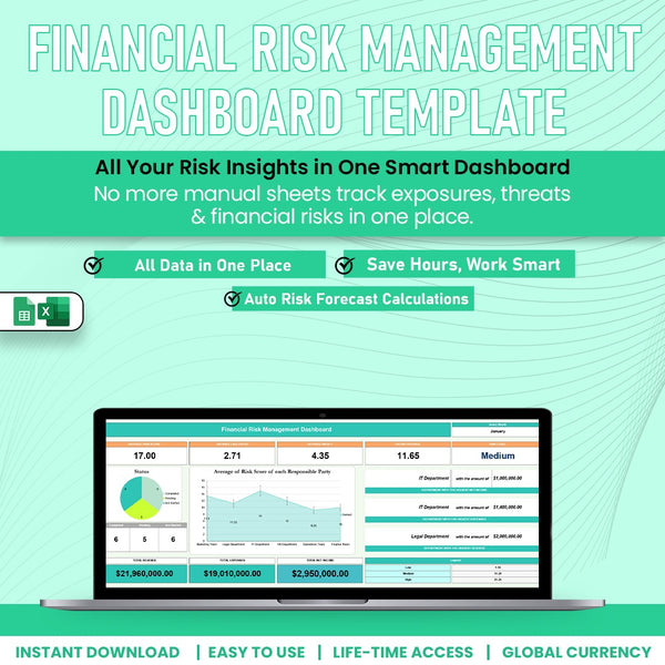 Financial Risk Managemnet Dashboard Template